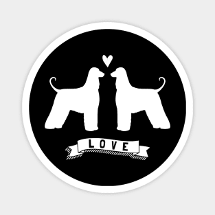 Afghan Hounds in Love Magnet